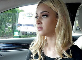 Platinum-blonde nubile Uma Jolie take ginormous lollipop in