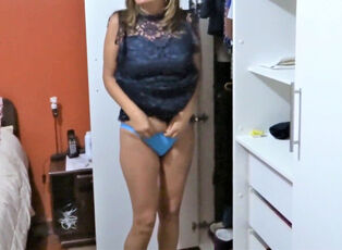 My latina wifey dresses and undresses, showcases off to
